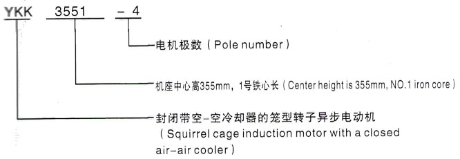 YKK系列(H355-1000)高压YJTG-100L-6A/1.5KW三相异步电机西安泰富西玛电机型号说明